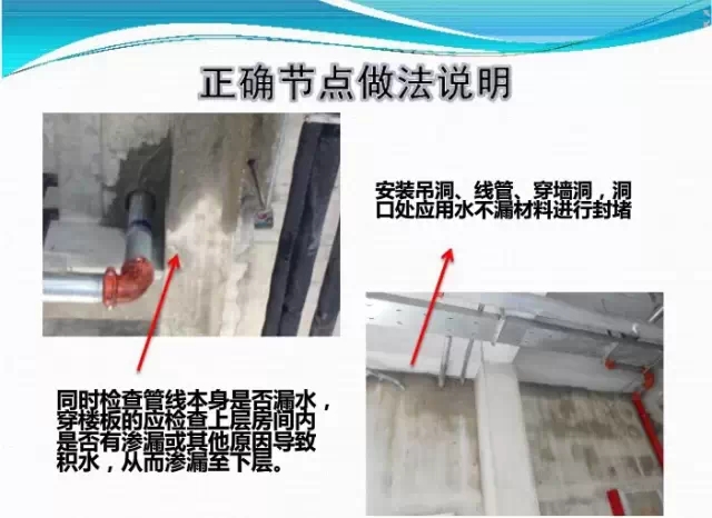 線管洞口滲漏水節(jié)點處理